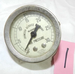 Lot 1 - Vintage Johnson Service Company Air Pressure Gauge - 2 3/16" wide - Picture 1 of 5