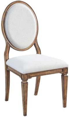 Elegante silla auxiliar y comedor Ashford con respaldo ovalado Foto 1 de 4