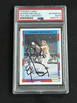 SHAWN MICHAELS 1995 MERLIN WWF SIGNED AUTOGRAPHED CARD PSA/DNA CERTIFIED - Image 1 of 2