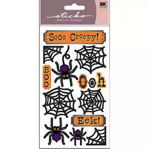 Crafts Sticko Stickers Halloween Scary Spiders Webs Eek! Boo So Creepy! Ooh (DC) - Picture 1 of 1