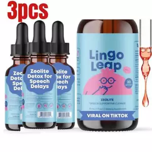 3 X Lingo Leap Drops 30ml for kids Speech Therapy Zeolite Detox for Sppech Delay - Picture 1 of 10