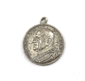 Medalla religiosa vintage Papa XXIII encanto El buen Papa San Pablo Pedro - Imagen 1 de 7