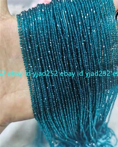 Wholesale 5 Strands 2MM Faceted Blue Spinel Gemstone Round Loose Beads 15" - Picture 1 of 12