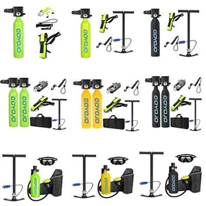Scuba Diving Oxygen Tank Kit 0.5L/1L Cylinder Underwater Breather Snorkeling Set - Picture 1 of 52