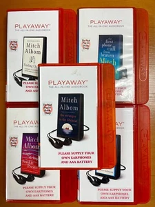 Mitch Albom PLAYAWAY Pre-Loaded Audiobooks in GOOD condition - Picture 1 of 16