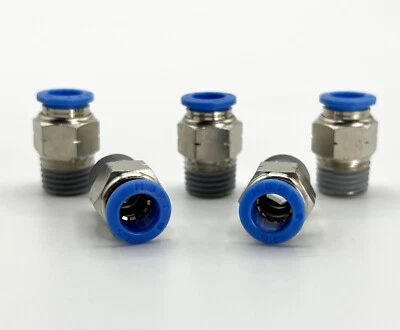 5/16 Hose-1/4NPT One Touch Push To lock Fitting Straight, 5 pcs - Image 1 of 2