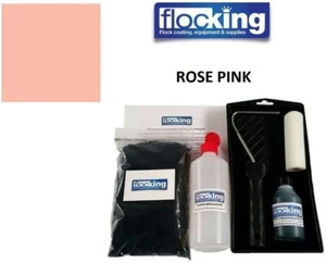 Kit de floculación rosa - Flock con rodillo de espuma y bandeja conjunto tablero de instrumentos - Imagen 1 de 12