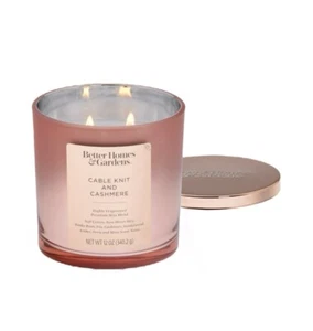 Better Home & Gardens 2 Wick Scented Candle - Cable Knit and Cashmere 12 Oz NWT - Picture 1 of 2