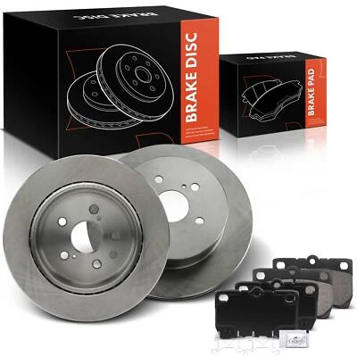Rotor de freno de disco trasero y pastilla de freno de cerámica 6 piezas para Lexus GS430 GS350 IS250 IS350 Foto 1 de 4