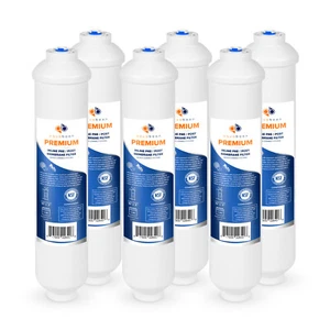 6PK Premium Aquaboon T33 Inline Post/Carbon Polishing Water Filter Cartridge QC - Picture 1 of 8