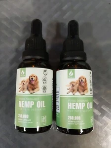 2 Hemp Oil for Dogs Cats Anxiety Pain, Stress Calming Drops 30ml Exp 06/25 #89 - Picture 1 of 3