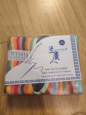 100 X Embroidery Thread Cotton Stitch Skeins Craft Sewing Mixed Colour Cross - Image 1 of 2