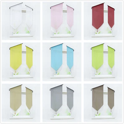 1Stück Scheibengardine Voile Bistrogardine Küche Vorhang Kurzstore mit Tunnelzug - Bild 1 von 4