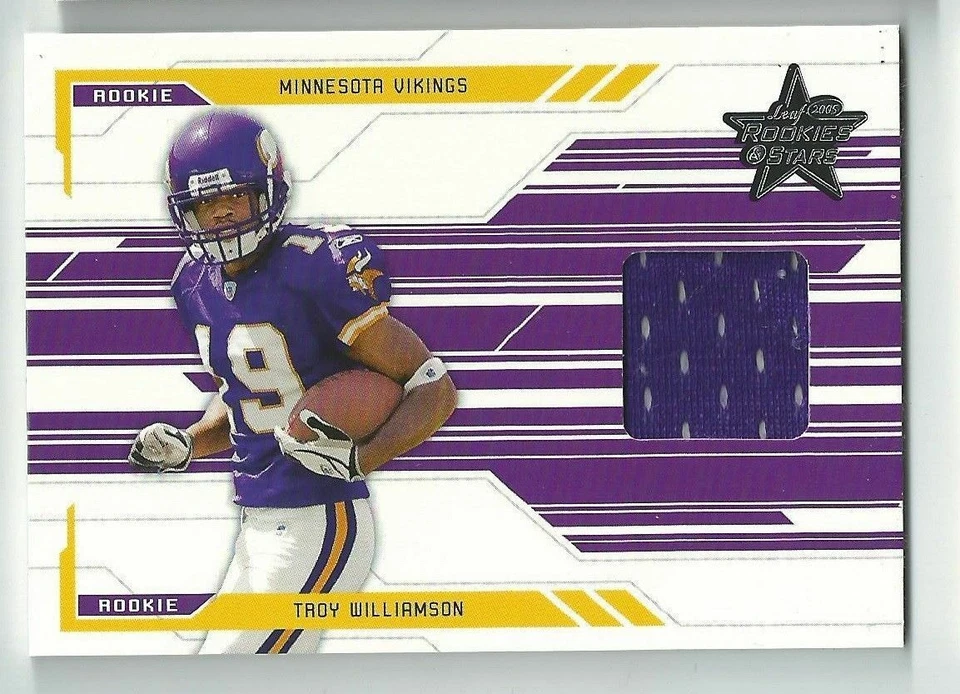 2005 Leaf Rookies & Stars Troy Williamson Vikings Rookie Jersey RC #718/750 277 - Image 1 of 1