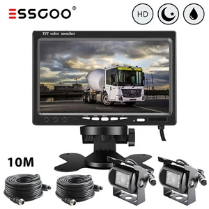 Monitor auto ESSGOO 7" + 2x telecamera retromarcia retrocamera parcheggio assistito - Foto 1 di 14