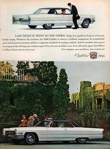 1966 Cadillac Coupe de Ville "Letzte Nacht ging es in die Oper" Originalanzeige - Bild 1 von 1
