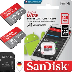 SanDisk Ultra micro SD Speicherkarte 32GB 128GB 120MB/s * - Bild 1 von 6