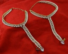 Pearl Toe Anklet Wedding Jewelry New Goldtone Women Barefoot Ankle Traditional