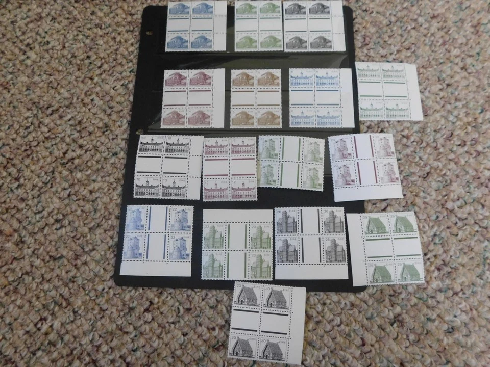 IRELAND--ARCHITECTURE SERIES GUTTER BLOCKS 1 CENT -30 CENT, MNH - Image 1 of 1