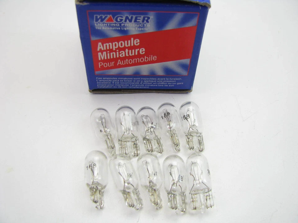 (10) Wagner 168 Miniature Light Bulb - Wedge T-3 1/4 - Image 1 of 3