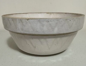 Antike ca. 1800er große Steinzeug Schale Sägezahnmuster Ruckels White Hall Pottery - Bild 1 von 7