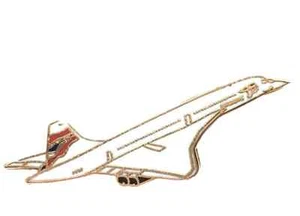 British Airways Concorde Passenger Jet Enamel Lapel Pin Badge - Picture 1 of 3