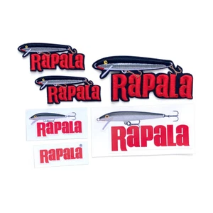 3 Parches de tela bordados de hierro flotador originales RAPALA para bolsas y vastos - Imagen 1 de 7