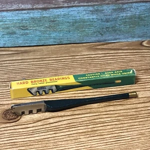 Vintage Fletcher Glass Cutter Gold Tip With Micro Finish Wheel Black Metal Handl - Picture 1 of 8