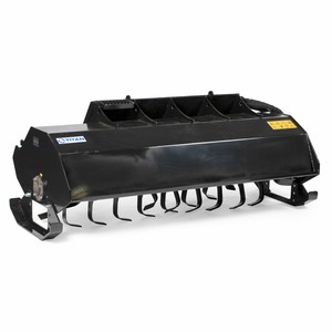 Titan Attachments 72" Heavy-Duty Rotary Tiller Attachment Fits on Skid Steer Qui