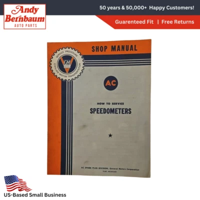 General Motors AC Bujía Division Cómo Servicio Velocímetros Tienda Manual - Imagen 1 de 4