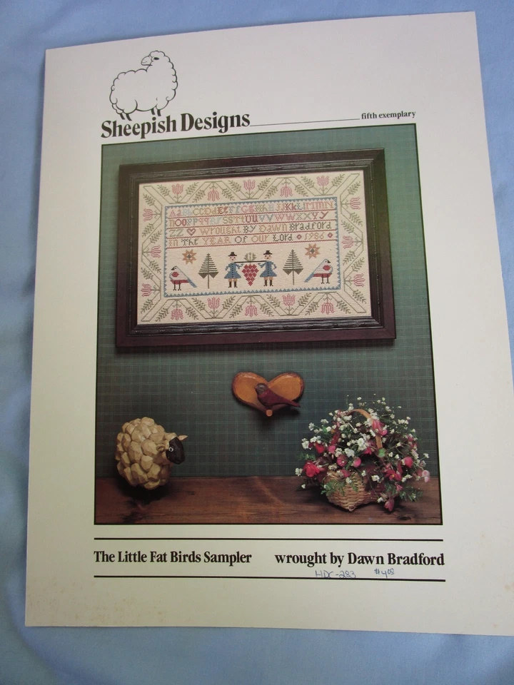 Sheepish Designs The Little Fat Birds Sampler Cross Stitch Dawn Bradford 1987 - Image 1 of 4