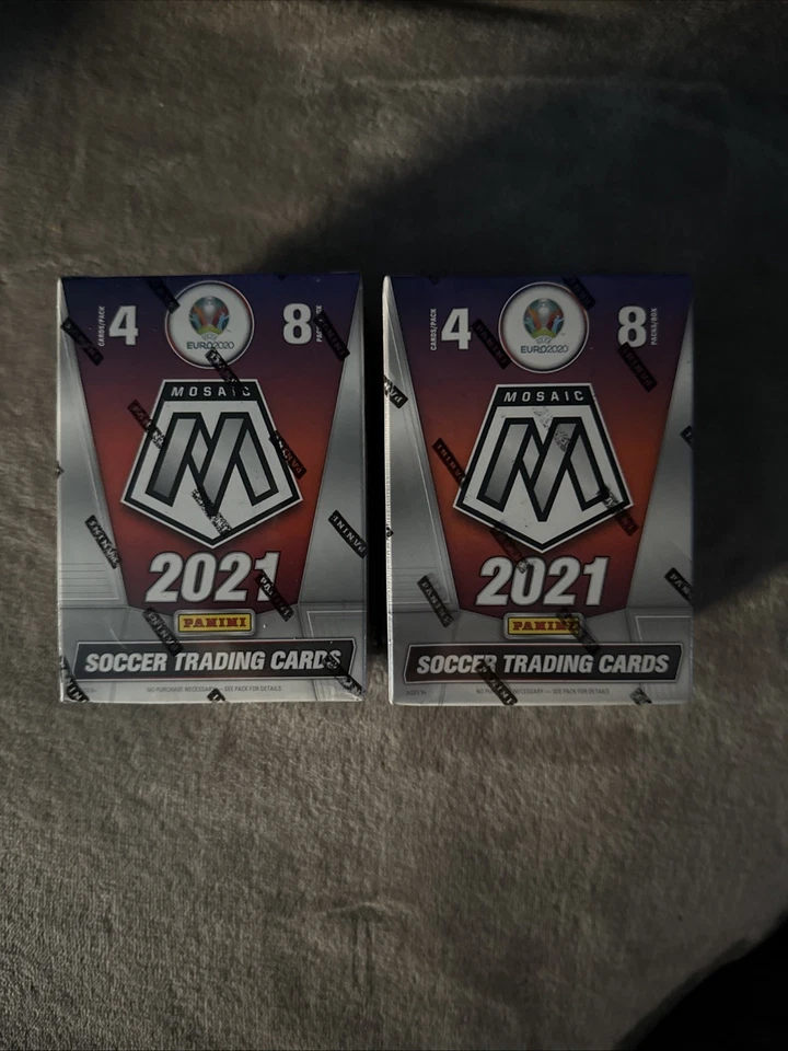 Lote de 2 - 2021 Panini Mosaic SOCCER UEFA Euro 2020 Blaster Box Sellado de Fábrica Foto 1 de 2