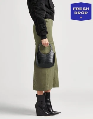 RRP€890 COURREGES 4 Leather Tote Bag Croc Embossed Detachable Strap - Image 1 of 4