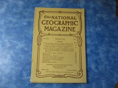ANTIQUE NATIONAL GEOGRAPHIC February 1906 PANAMA CANAL Alaska Transportation Foto 1 de 4