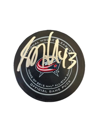 Scott Hartnell Columbus Blue Jackets Firmado Puck NHL Hogar del Juego Allstar 2015 Foto 1 de 2