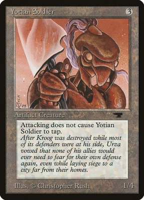 MTG Yotian Soldier MP Antiquities ATQ Magic Gathering card old school - Image 1 of 3