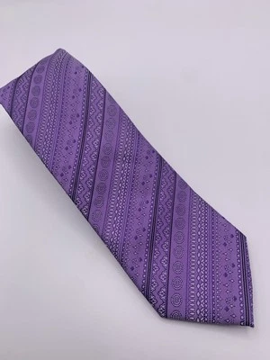 Juego de pañuelos y corbata Milani Collezioni púrpura 100 % microfibra para hombre nuevo sin etiquetas Foto 1 de 4