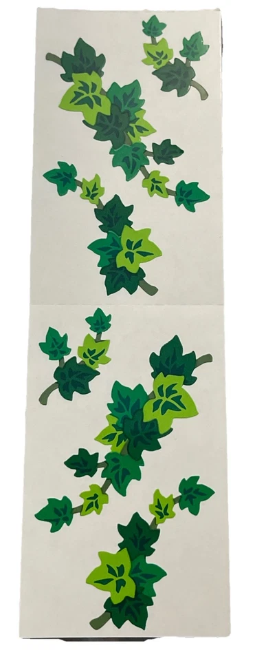 Pegatinas de la señora Grossman plantas de hiedra follaje verde jardín vintage 1996 1 hoja Foto 1 de 4