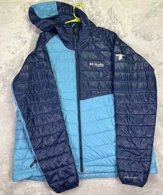 Chaqueta Columbia Para Hombre XL Titanio Omni-Calor Platino Pico Capucha Puffer Exterior Foto 1 de 4