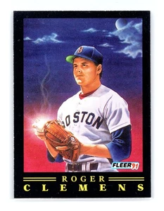 1991 Fleer Baseball #9 Roger Clemens Pro-Visions Boston Red Sox - Picture 1 of 2