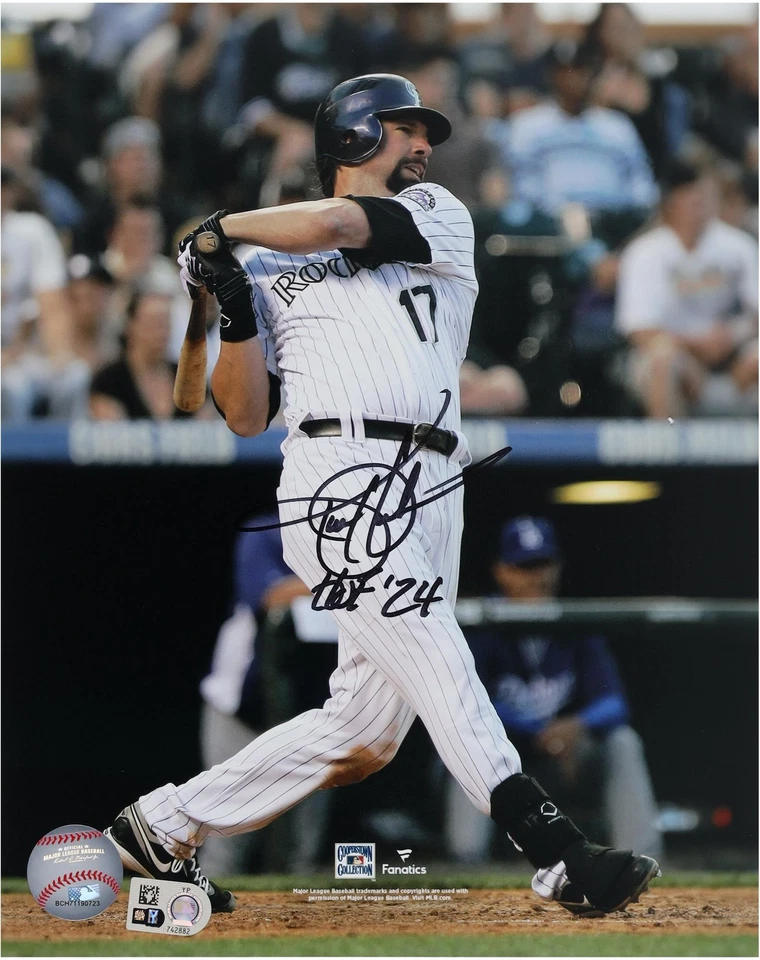 Foto oscilante firmada por Todd Helton Colorado Rockies de 8" x 10" con patio 2024 Insc Foto 1 de 1