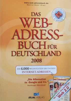 Web-Adressbuch 2008 von Mathias Weber Sachbuch Technik Hardcover Deutsch Web 2.0 - Bild 1 von 4