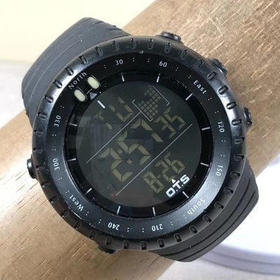 Reloj O.T.S Hombre T7005G Deportivo Exterior Negro Goma Cuarzo LED Digital 50mm 8 1/4" Foto 1 de 4