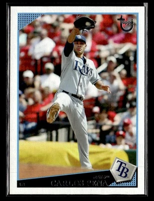 2009 Topps #156 Carlos Pena Retro Gray Back Card Tampa Bay Rays - Image 1 of 2