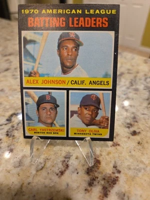 1971 Topps - League Leaders Карл Ястржемски, Тони Олива, Алекс Джонсон No61 - Изображение 1 из 2