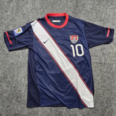 Camiseta Nike Fútbol USMNT Copa Mundial 2010 #10 Azul Marino Talla Desconocida Foto 1 de 4
