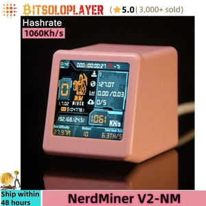 Upgraded 1060Kh/s NerdMiner NM TV BTC Lotto Miner Bitcoin Solo Mining Machine - Picture 1 of 8