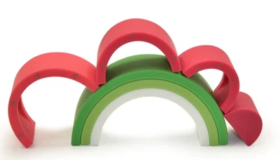 Juguete apilable de silicona para sandía sin BPA - Divertido juguete de anidación para niños y niños pequeños Foto 1 de 4