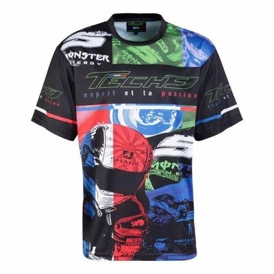 Camiseta oficial del equipo de motocicletas Yamaha 2018 All Over Print Tech 3 MotoGP Racing Foto 1 de 3