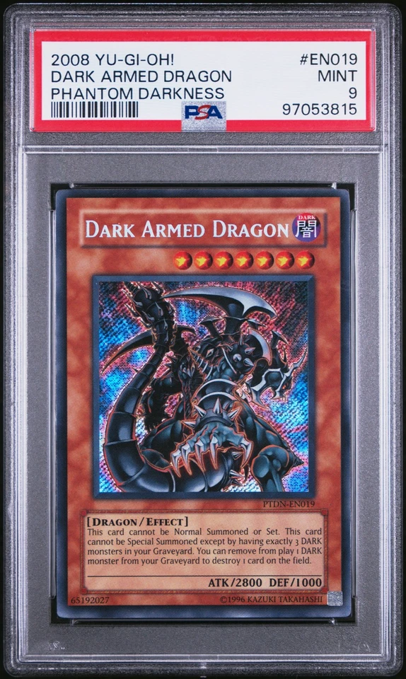 YuGiOh Dark Armed Dragon 2008 Yu-Gi-Oh! Phantom Darkness ptdn-EN019 PSA 9 - Image 1 of 2